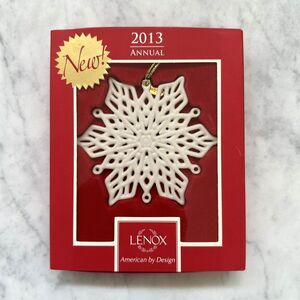 Lenox 2013 Annual Snow Fantasies Snowflake Christmas Ornament 4" w/ Original Box
